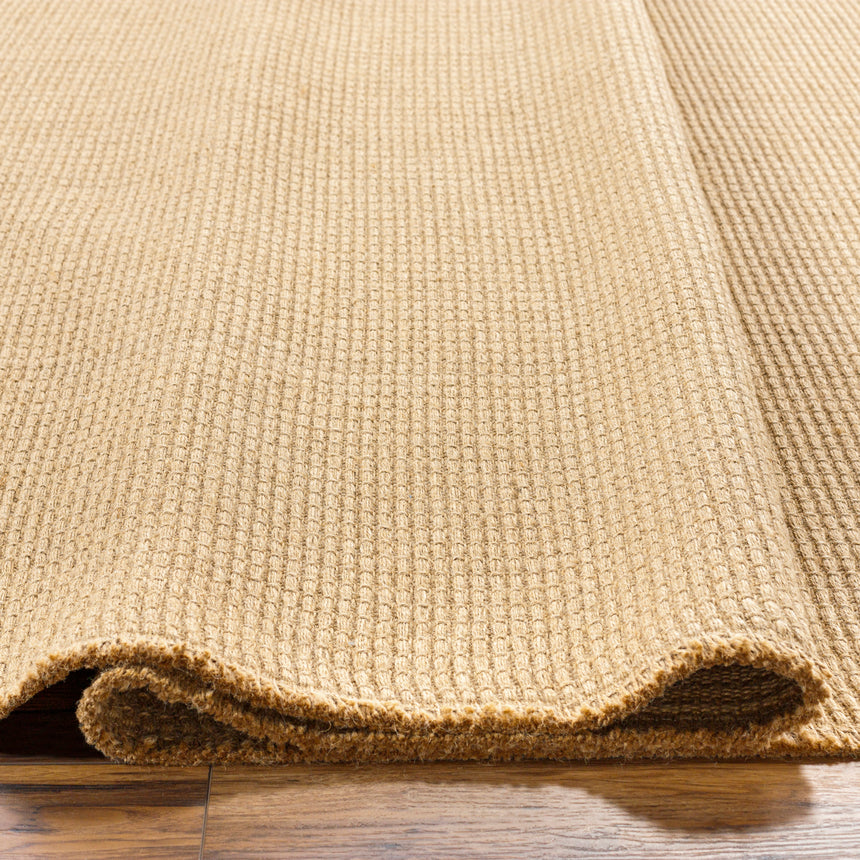 Kimi Becki Owens x Livabliss Solid And Border Camel Jute Rug