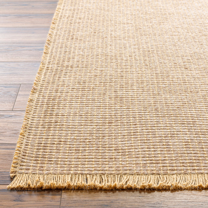 Kimi Becki Owens x Livabliss Solid And Border Brown Jute Rug