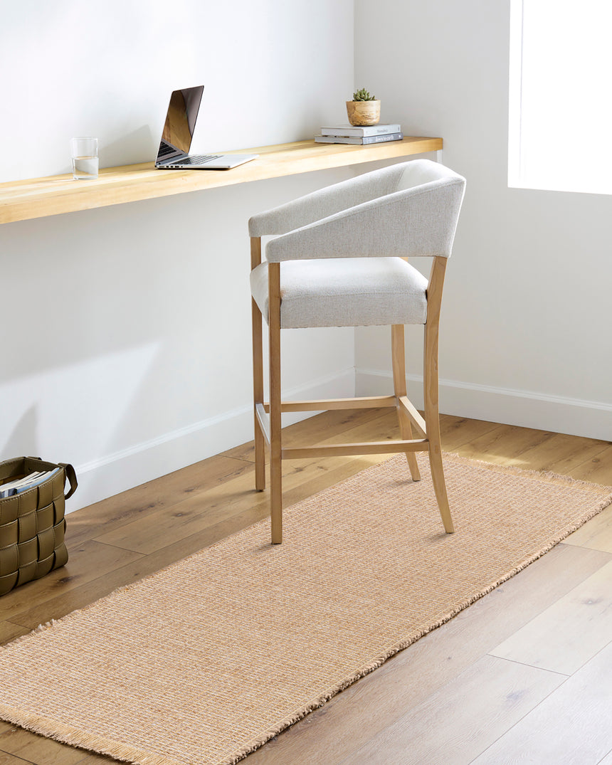 Kimi Becki Owens x Livabliss Solid And Border Brown Jute Rug