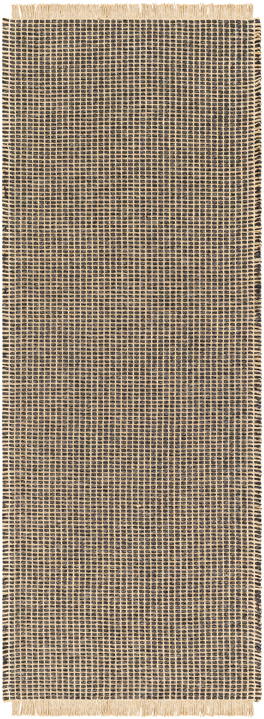 Kimi Becki Owens x Livabliss Solid And Border Charcoal Jute Rug