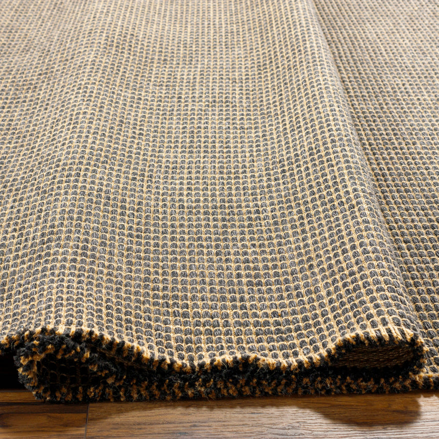 Kimi Becki Owens x Livabliss Solid And Border Charcoal Jute Rug