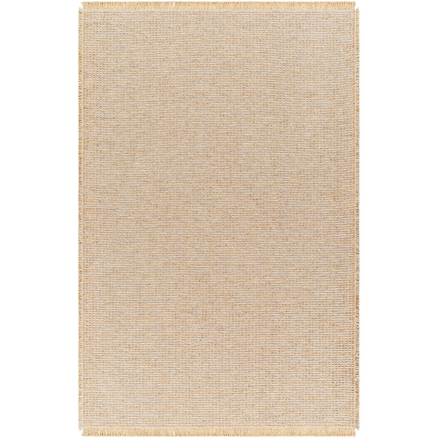 Kimi Becki Owens x Livabliss Solid And Border Taupe Jute Rug