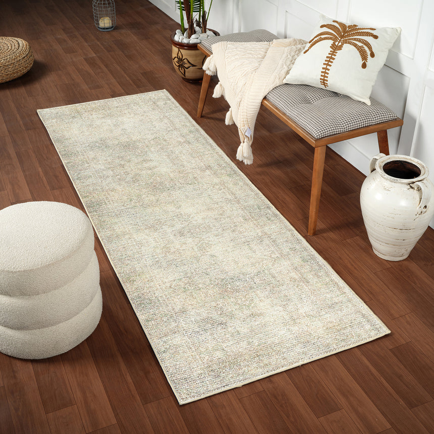Margot Becki Owens x Livabliss Vintage Oriental Boho Sage/Cream Rug