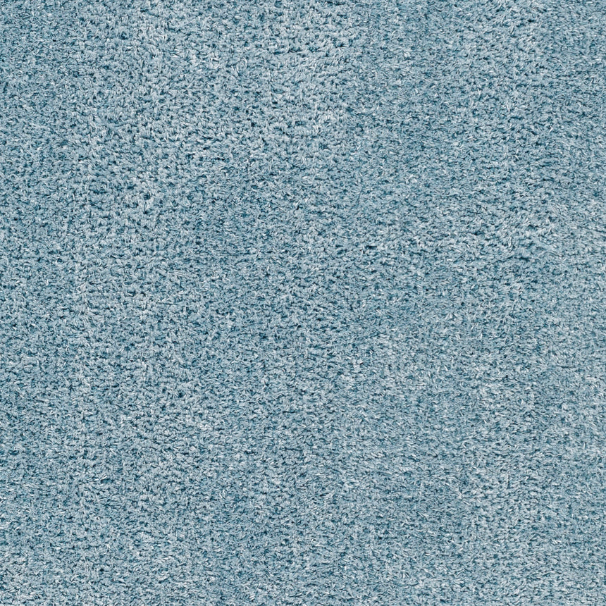 Claire Shaggy Solid Color Plush Pile Denim Rug