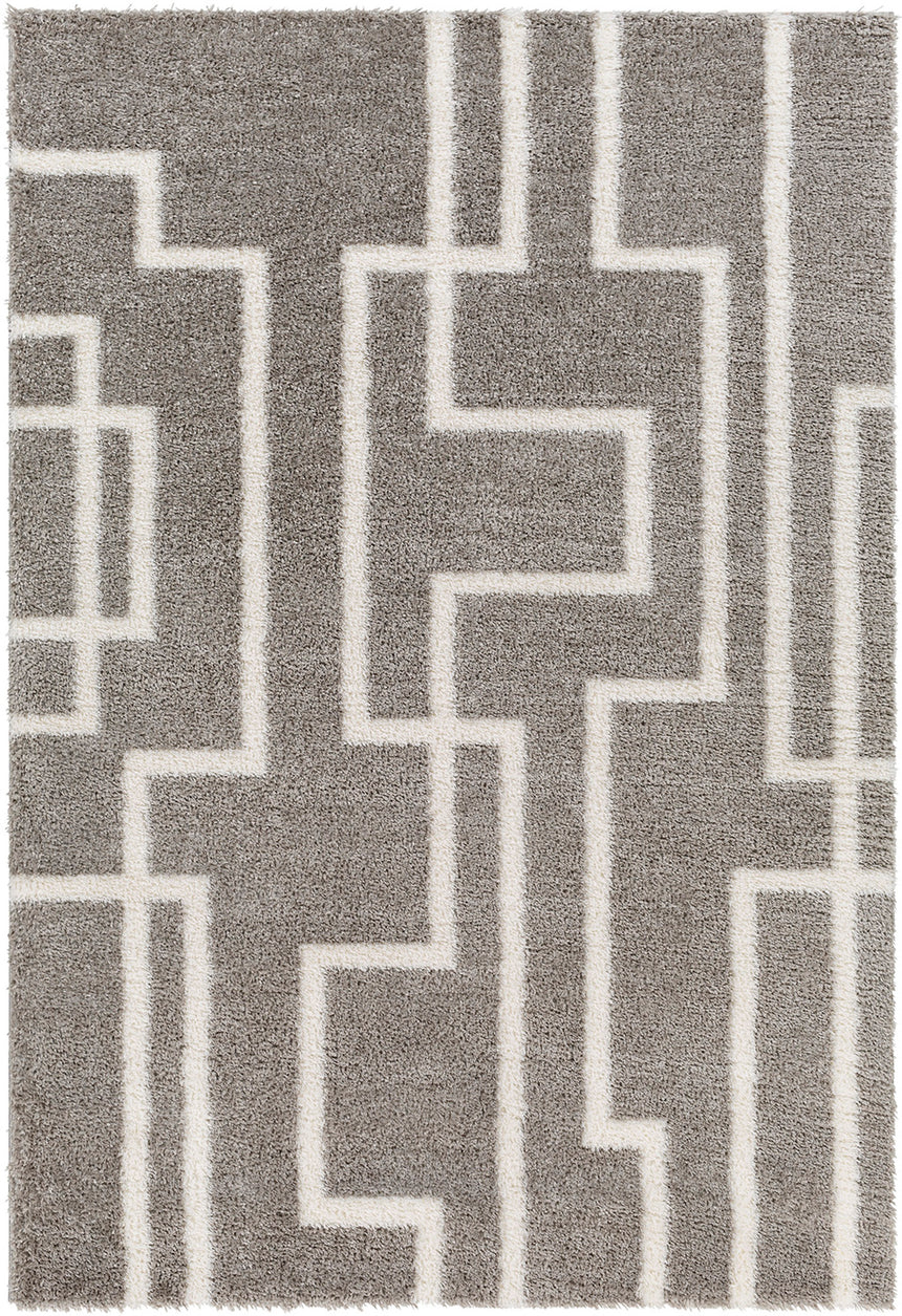 Scartlett Shaggy Modern Plush Pile Dark Grey Rug