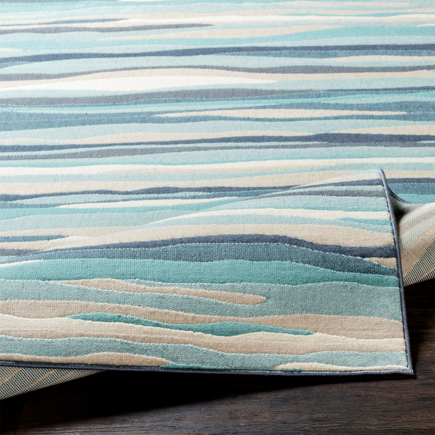 Houda Scandi Modern Aqua Rug