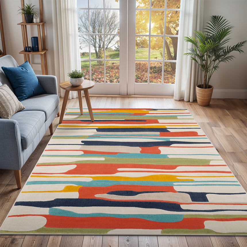 Anais Scandi Modern Coral Rug