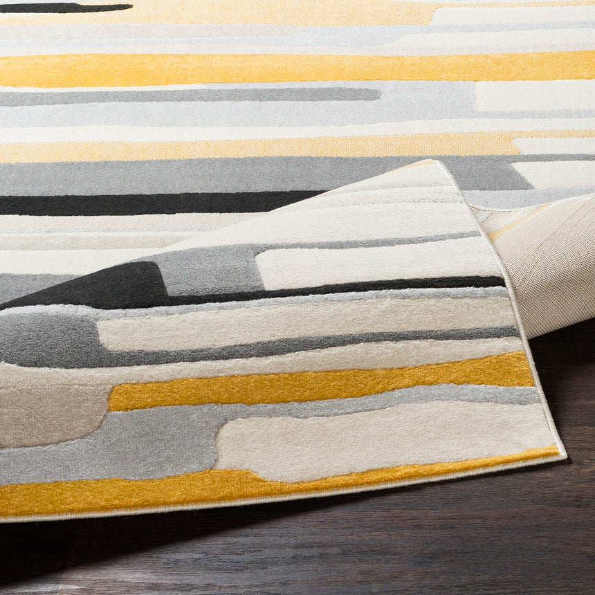 Anais Scandi Modern Mustard/Ivory Rug