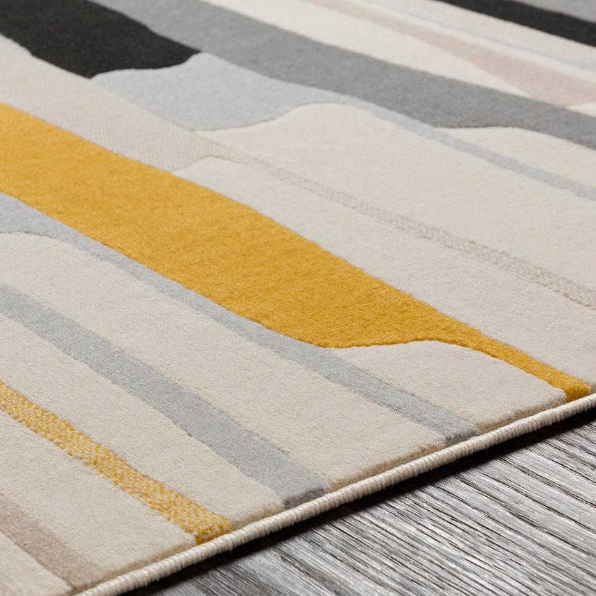 Anais Scandi Modern Mustard/Ivory Rug