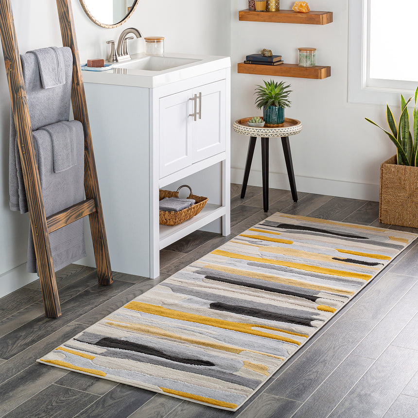 Anais Scandi Modern Mustard/Ivory Rug