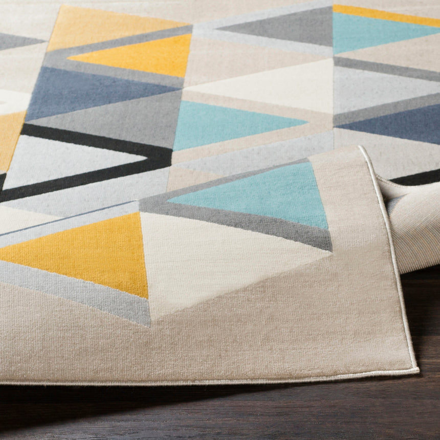 Delaney Scandi Geometric Mustard Rug