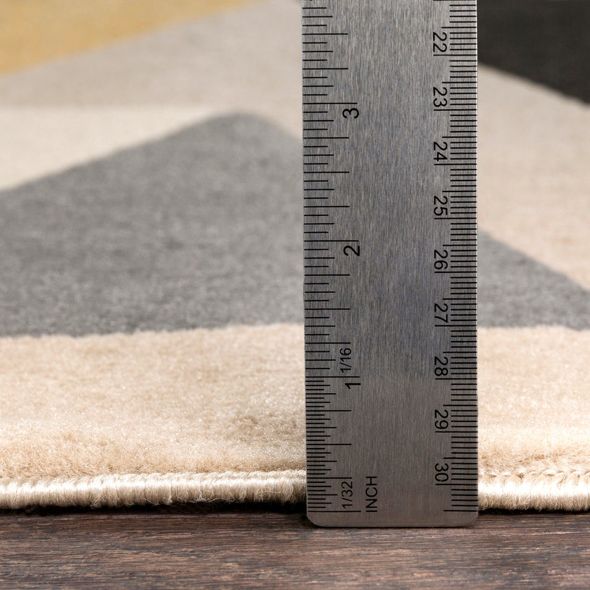 Delaney Scandi Geometric Mustard Rug