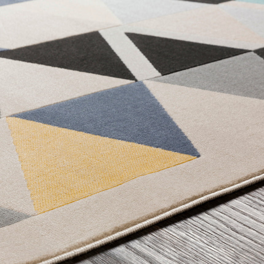 Delaney Scandi Geometric Mustard Rug
