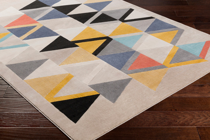 Delaney Scandi Geometric Taupe Rug
