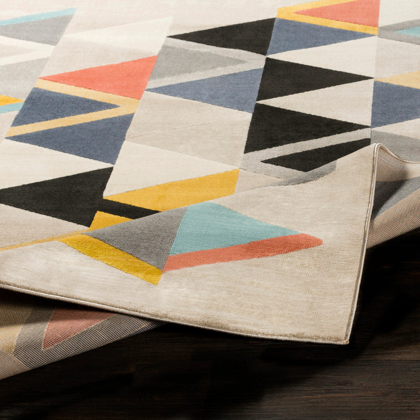 Delaney Scandi Geometric Taupe Rug