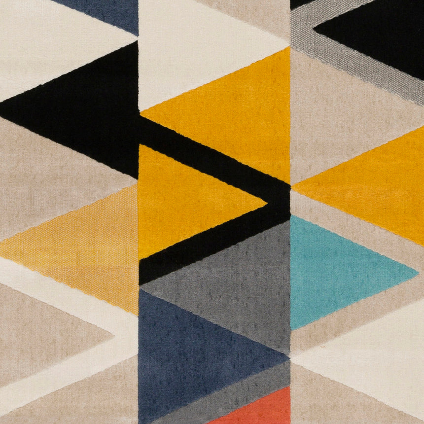 Delaney Scandi Geometric Taupe Rug