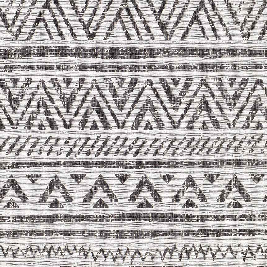 Titi In- & Outdoor Geometric Black Rug