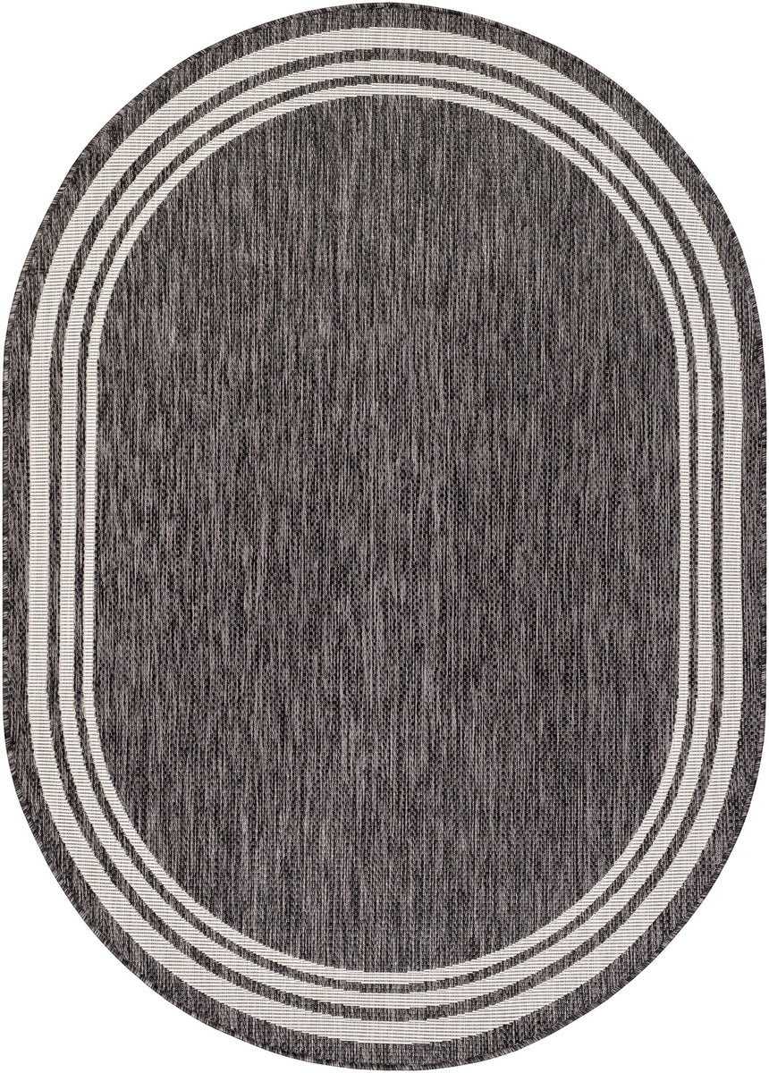 Akriti In- & Outdoor Traditionnal Boho Dark Grey Rug
