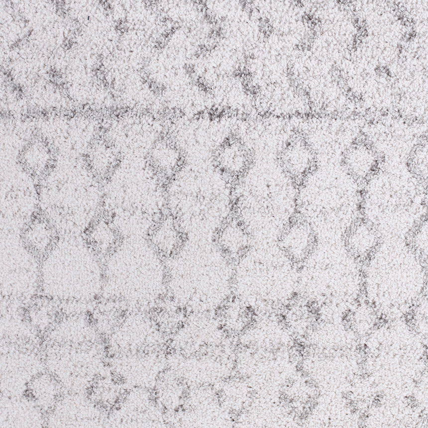 Mila Scandi Geometric Light Grey/White Rug