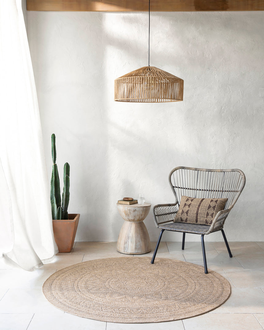 Nova In- & Outdoor Cottage Jute-Look Beige/Light Grey Rug