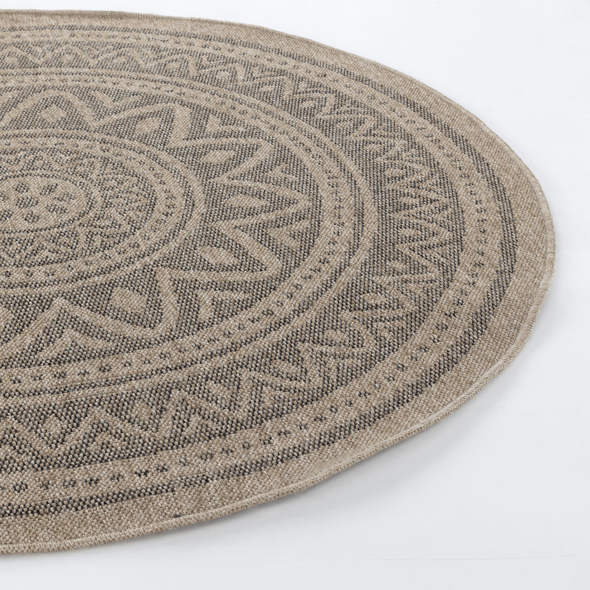 Nova In- & Outdoor Cottage Jute-Look Beige/Light Grey Rug