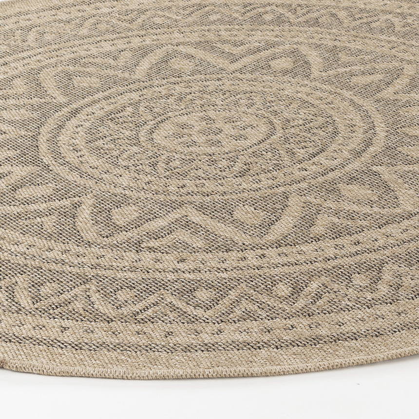 Nova In- & Outdoor Cottage Jute-Look Beige/Light Grey Rug