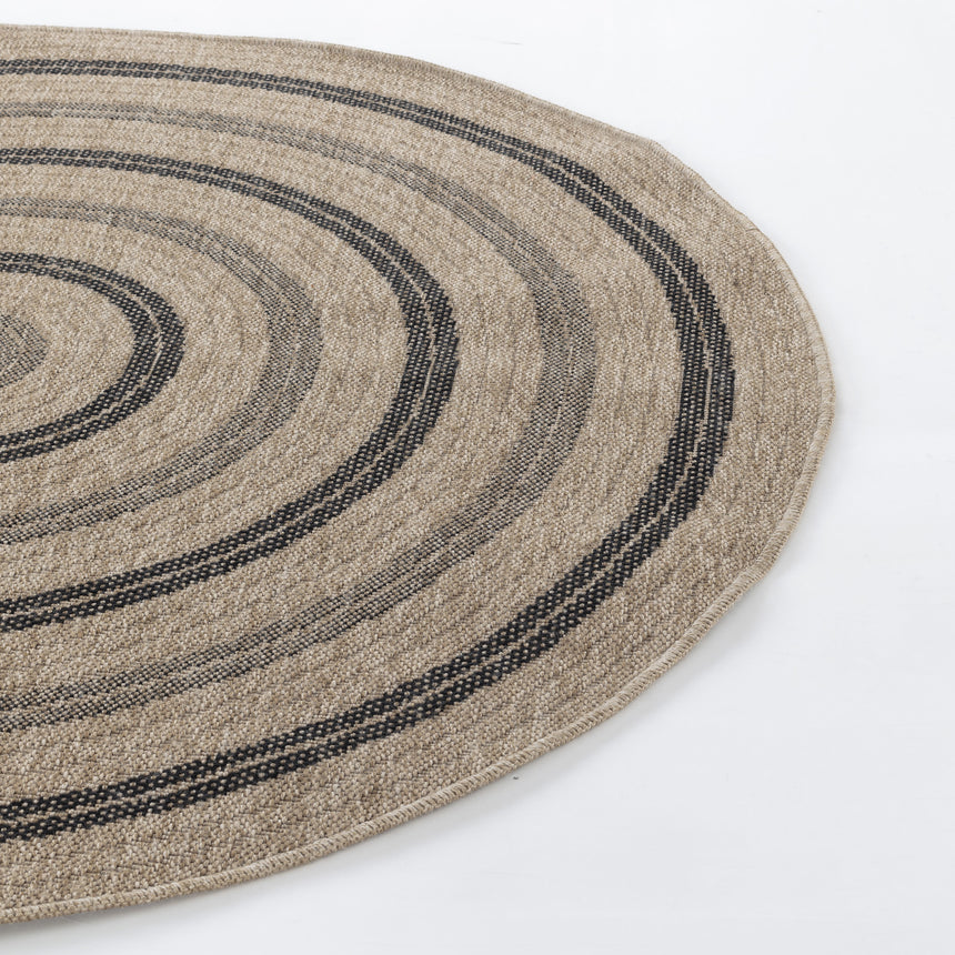 Rhonda In- & Outdoor Cottage Jute-Look Beige/Black Rug