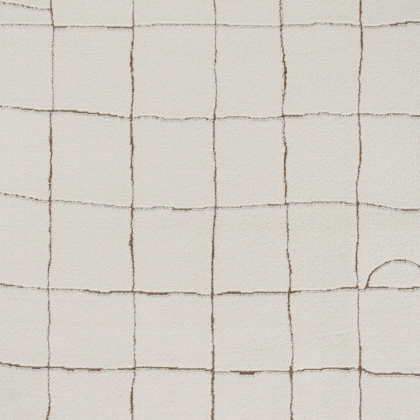 Hope Scandi Modern High Pile Ivory/Brown Rug