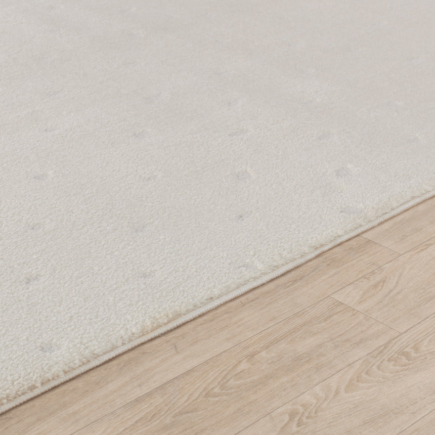 Hikari Scandi Modern High Pile Ivory/Off-White Polka Dot Rug