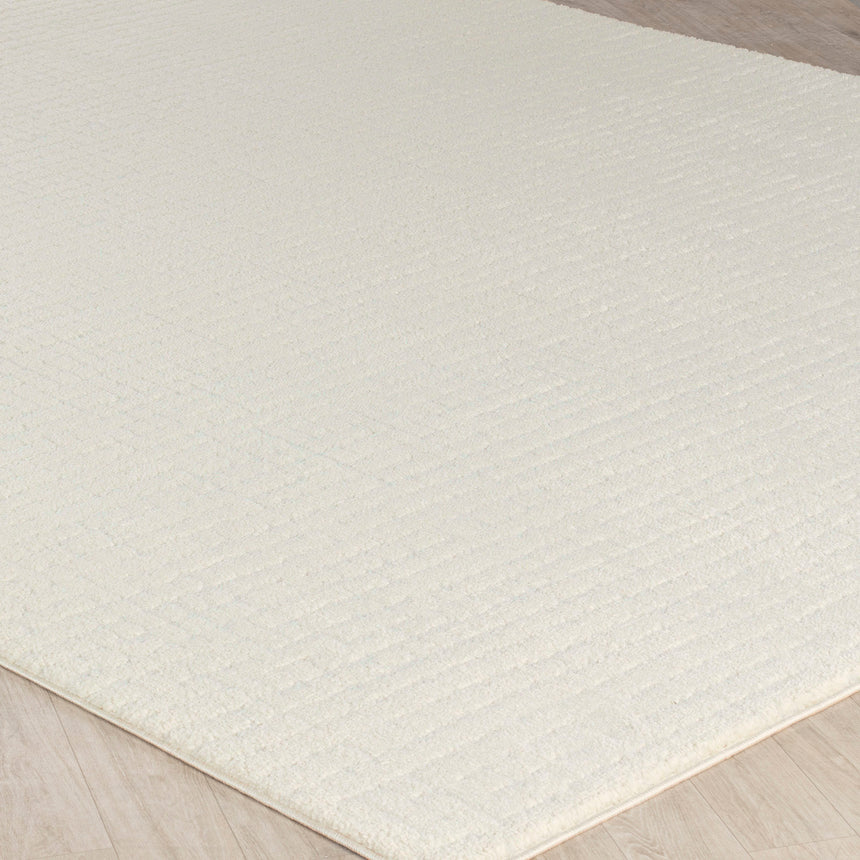 Amandine Scandi Modern High Pile Ivory/Off-White Rug
