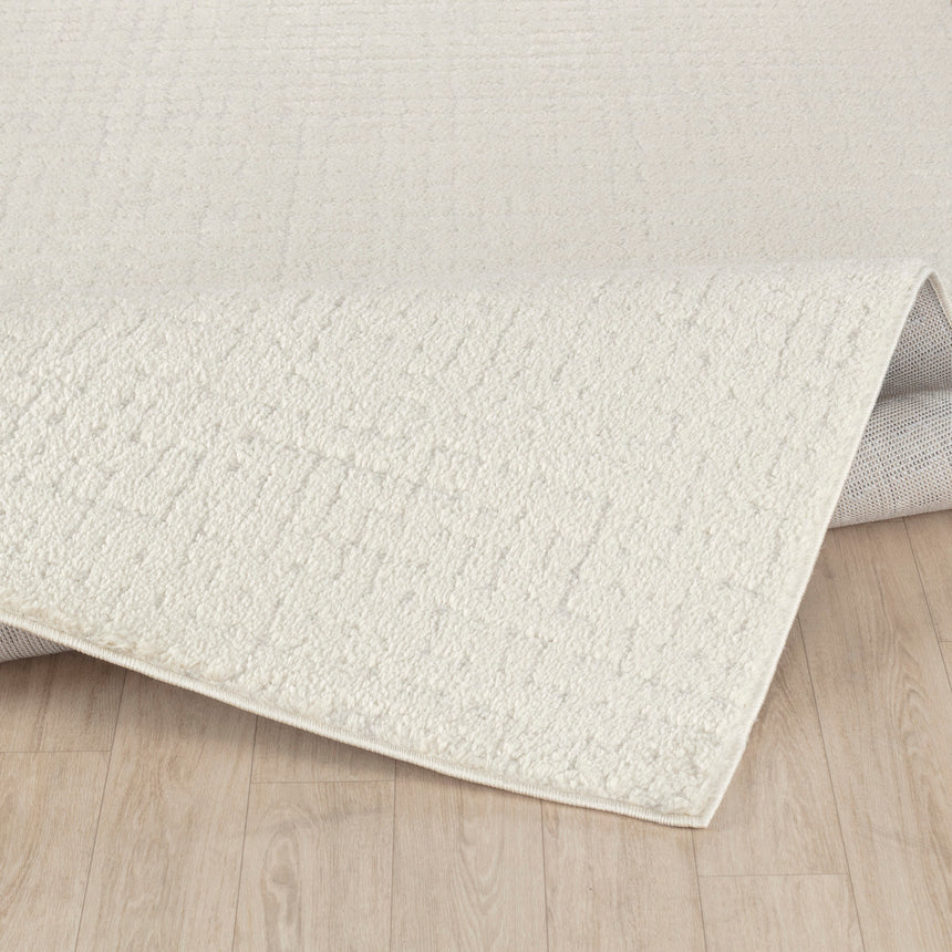 Amandine Scandi Modern High Pile Ivory/Off-White Rug