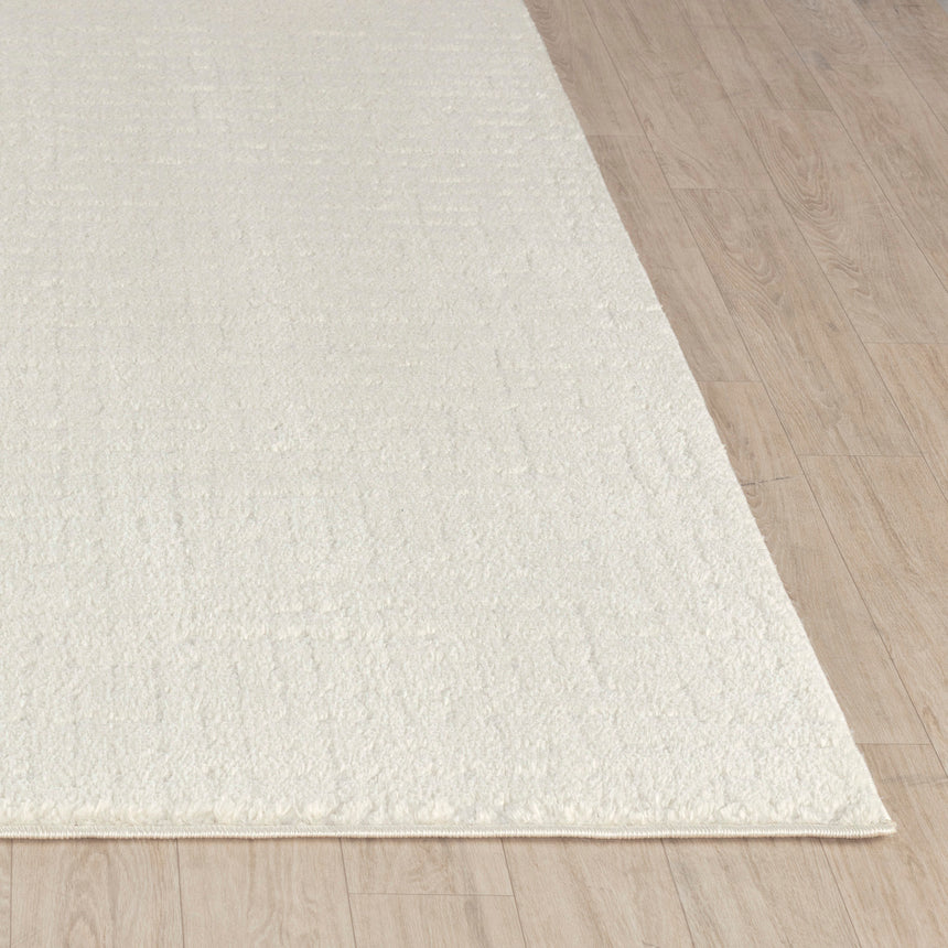 Amandine Scandi Modern High Pile Ivory/Off-White Rug