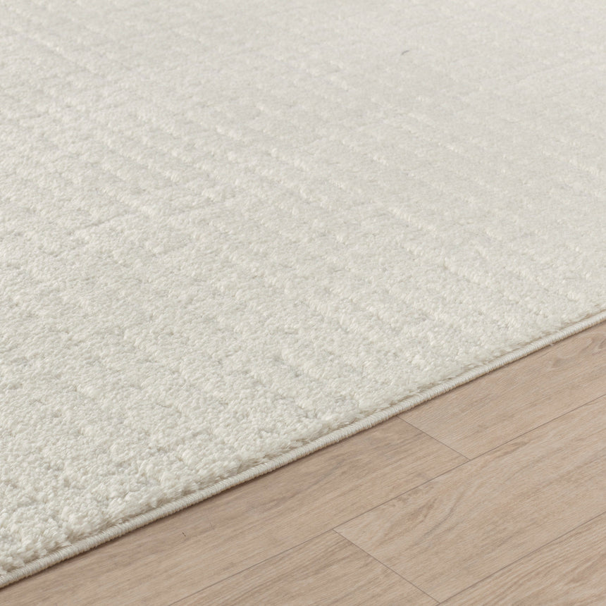 Amandine Scandi Modern High Pile Ivory/Off-White Rug