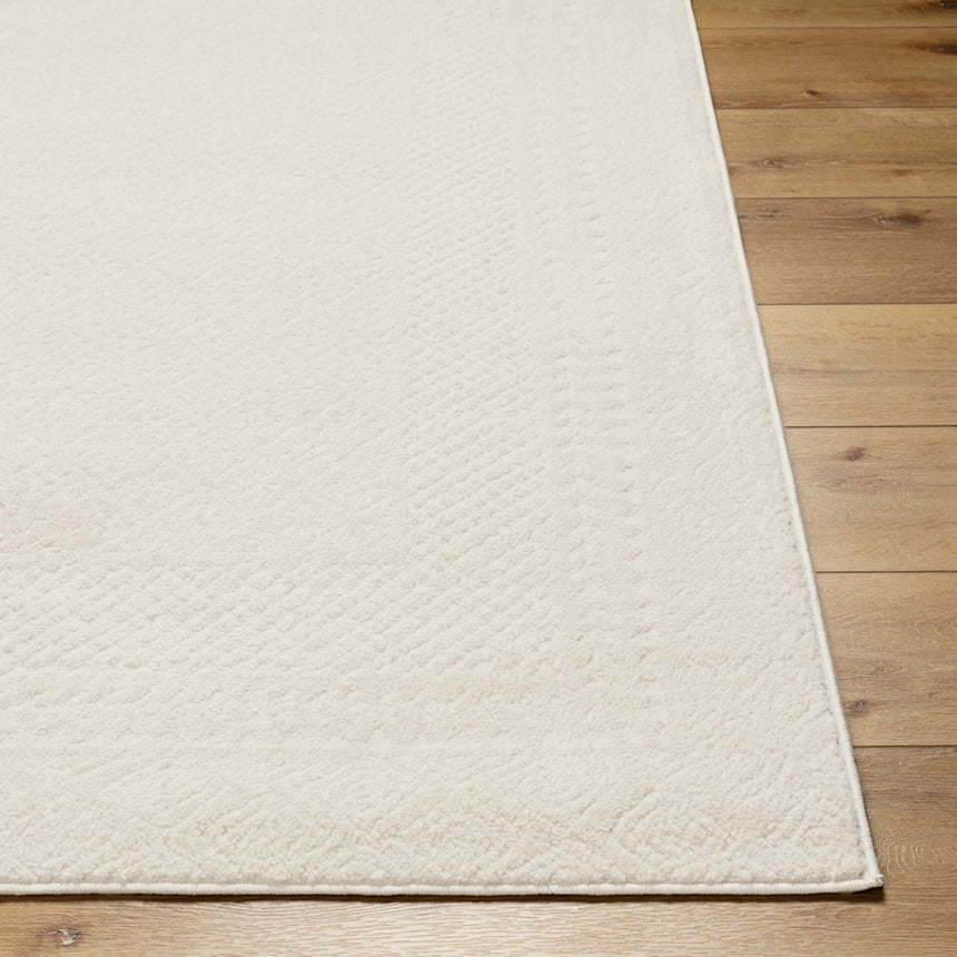 Ambre Scandi Modern High Pile Ivory/Off-White Rug