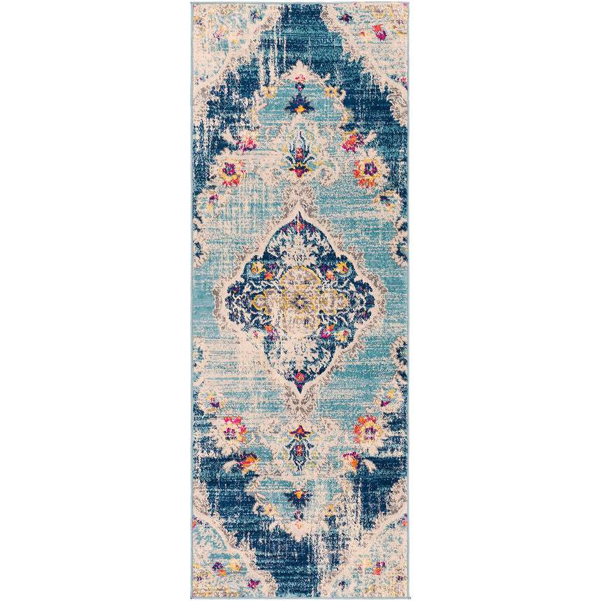 Romy Vintage Oriental Boho Blue Rug