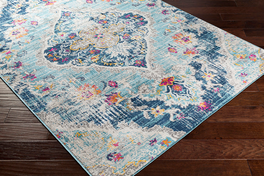 Romy Vintage Oriental Boho Blue Rug