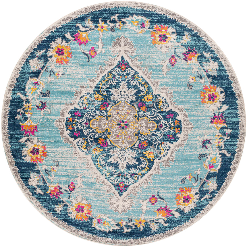 Romy Vintage Oriental Boho Blue Rug