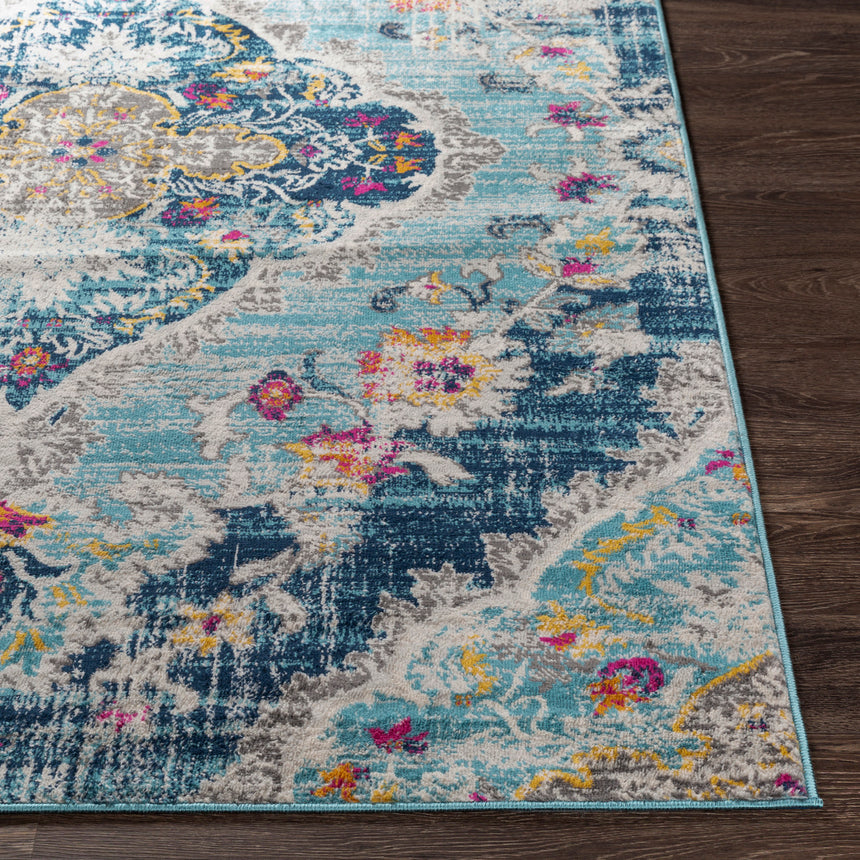 Romy Vintage Oriental Boho Blue Rug