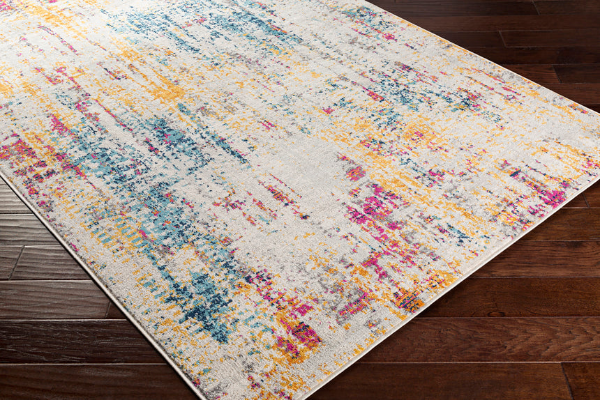 Alana Abstract Modern Marble Blue Rug