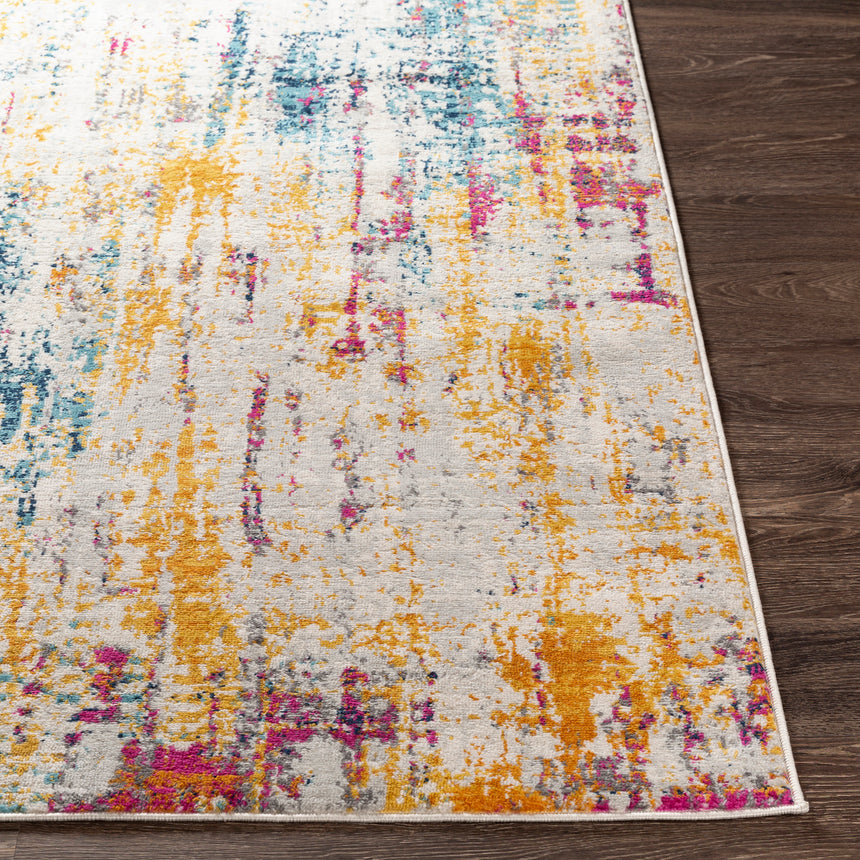Alana Abstract Modern Marble Blue Rug