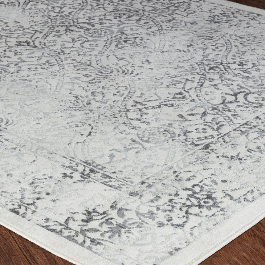 Hazel Vintage Oriental Boho Grey/Ivory Rug