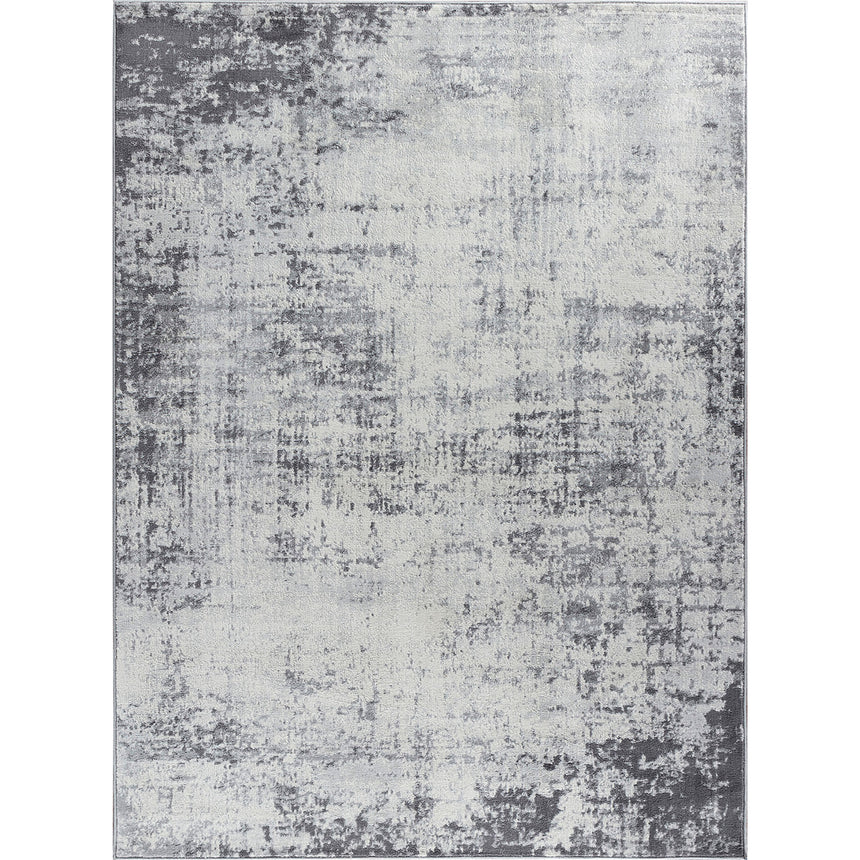 Milena Abstract Modern Marble Grey/White Rug