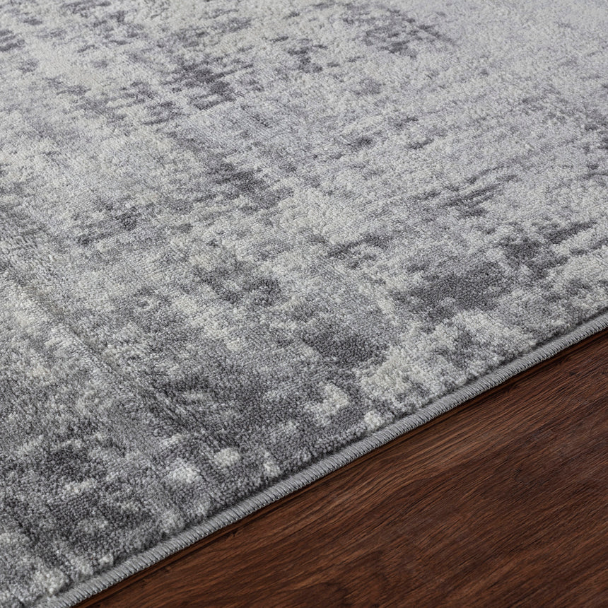Milena Abstract Modern Marble Grey/White Rug
