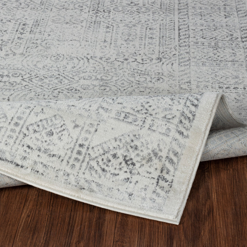 Dania Vintage Oriental Boho Grey/Ivory Rug