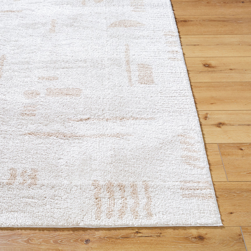 Soline Machine Washable Modern Shaggy Beige Rug