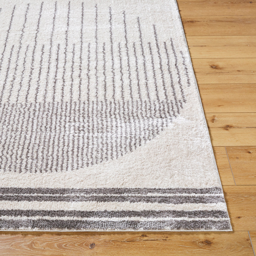 Enso3 Machine Washable Modern Shaggy Charcoal Rug