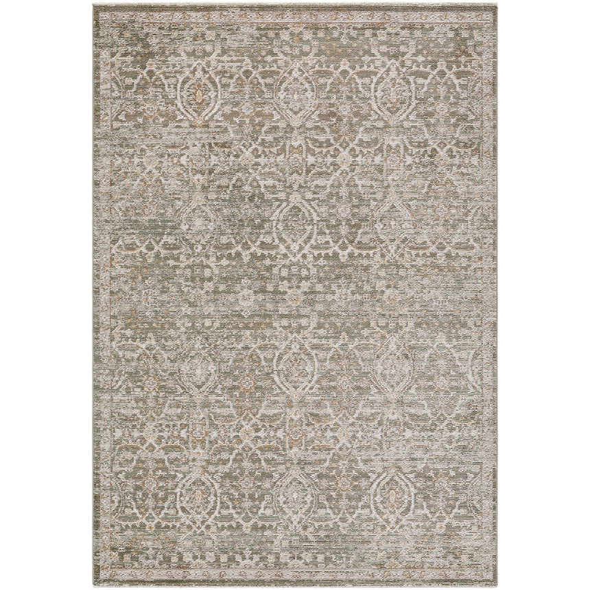 Myrtle Avenue VI Galey Alix x Livabliss Vintage Oriental Boho Olive/Medium Brown Rug