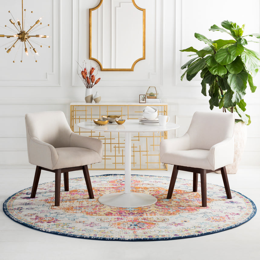 Lou Vintage Oriental Boho Saffron/Navy Rug