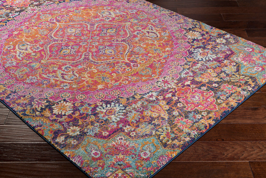 Neerja Vintage Oriental Boho Garnet Rug