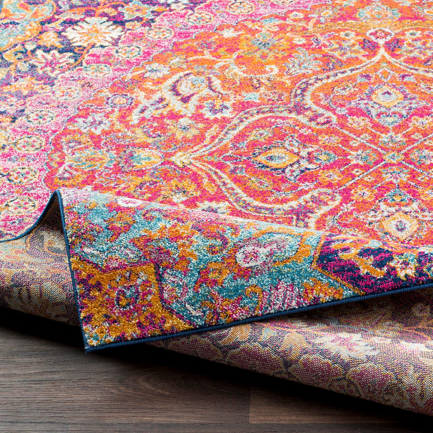 Neerja Vintage Oriental Boho Garnet Rug